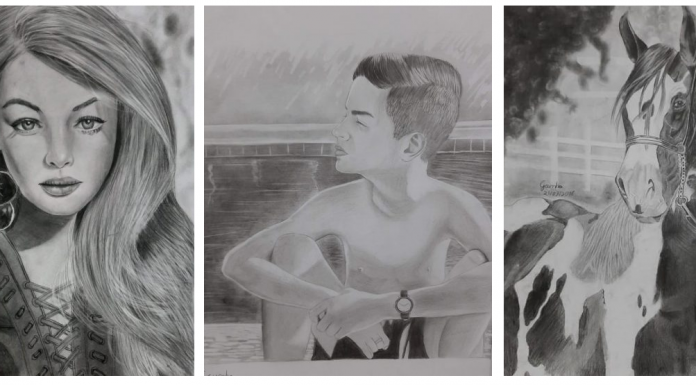 Garoto autista desenha retratos que parecem fotografias: “ajuda na minha ansiedade”.