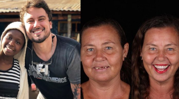 Dentista brasileiro realiza tratamento odontológico em pessoas pobres gratuitamente.