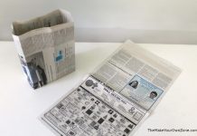 Como fazer sacos de papel para jogar o lixo e deixar as sacolas plásticas.