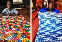 Menino de 11 anos faz crochê com uma velocidade inacreditável e doa para caridade.