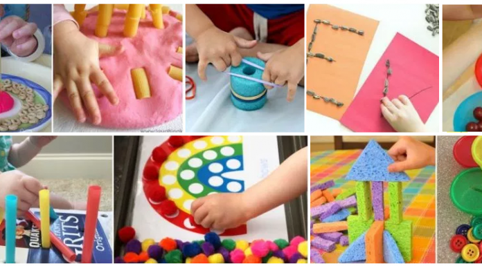 Atividades e Jogos que estimulam a motricidade fina e que podem ser feitos em casa.