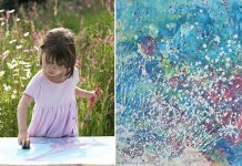 Uma menina autista de 5 anos de idade encanta o mundo com sua arte.