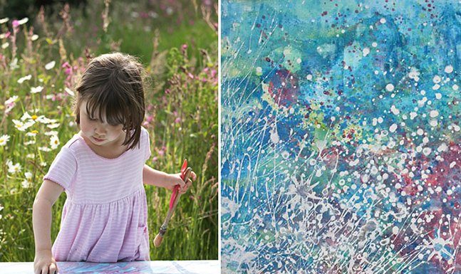 Uma menina autista de 5 anos de idade encanta o mundo com sua arte.