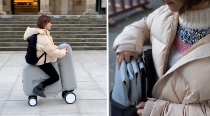 Nova invenção dos japoneses: bicicleta elétrica e inflável, que cabe na bolsa!