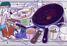 Você pode? Agora encontre a abelha e outros oito objetos entre os trastes desta imagem.