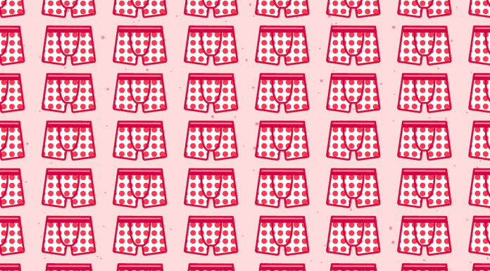 Desafio visual: encontre três cuecas de coração.