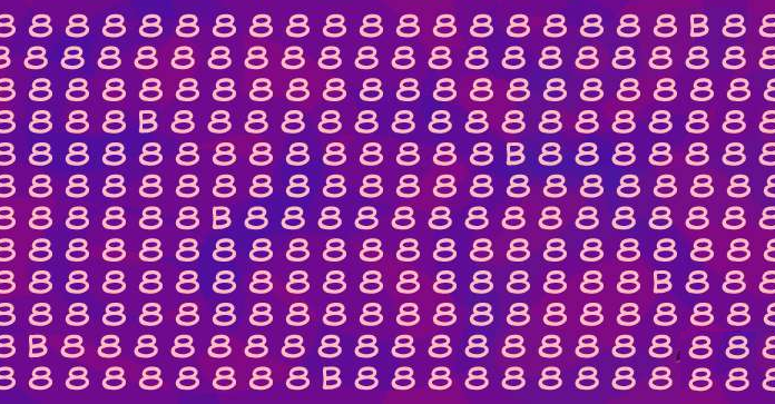 Existem Bs ocultos entre os números “8” e existem mais de 2. Quantos você consegue encontrar?