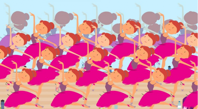 Aguce a sua capacidade de atenção: consegue identificar uma sutil diferença entre as várias bailarinas?