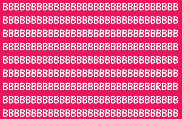 Se você pode encontrar a letra R nesta imagem desde a primeira tentativa, você está entre os 10% melhores