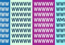 Esta imagem está preenchida com as letras “W”, mas uma delas não é. Você vai encontrá-la?