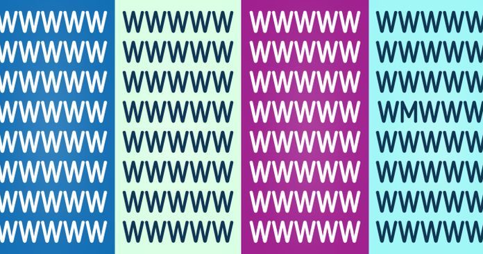 Esta imagem está preenchida com as letras “W”, mas uma delas não é. Você vai encontrá-la?