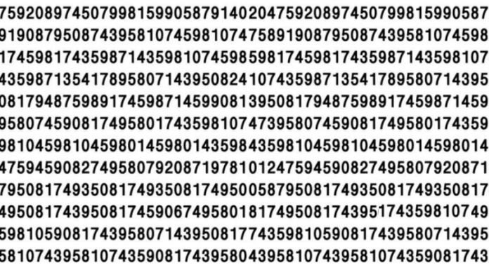 Desafio da atenção plena: nem todo mundo consegue encontrar o número 67 em menos de 05 segundos. E você?