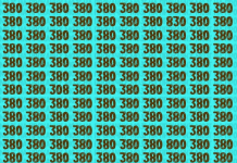 Encontre alguns números que diferem de “380” em 10 segundos. 🕚 Treine sua atenção plena