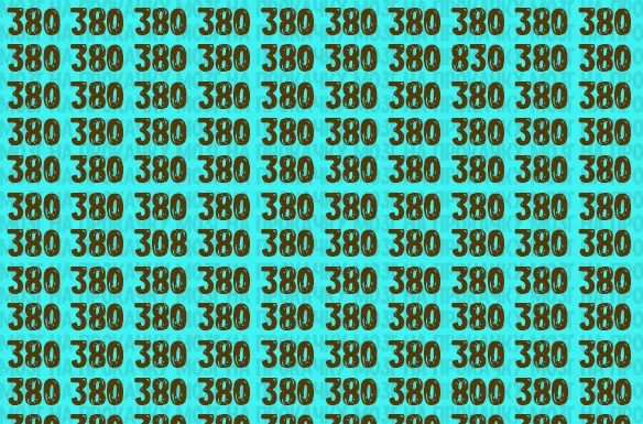 Encontre alguns números que diferem de “380” em 10 segundos. 🕚 Treine sua atenção plena