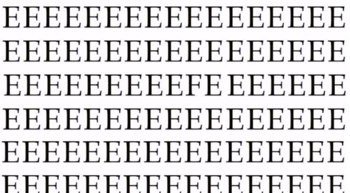 Um novo desafio testa sua visão: Localize a letra diferente em menos de 05 segundos!