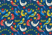 Você é observador o suficiente para ver borboletas voando no meio deste jardim com pássaros?