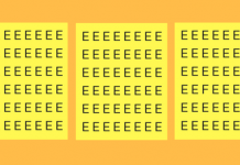 Encontre o “F” em menos de 10 segundos se você está com alto poder de atenção.