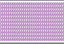 Teste de atenção plena: Encontre o “forasteiro” nesta imensidão de números “6”.