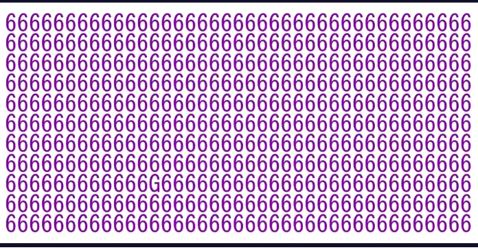 Teste de atenção plena: Encontre o “forasteiro” nesta imensidão de números “6”.