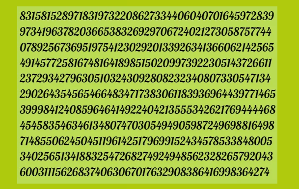 Você é observador? Encontre o número 513 em menos de 03 segundos.