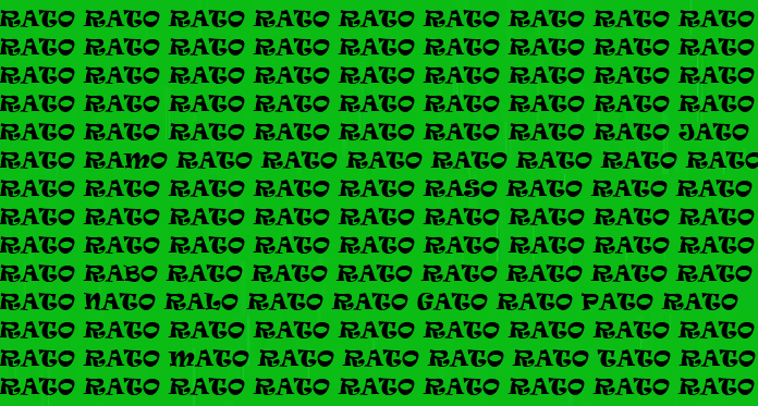 Teste de atenção e vigilância: Encontre palavras trocando apenas 1 letra na palavra “RATO”.