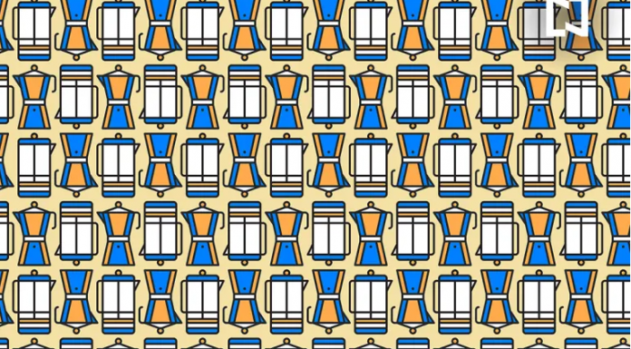 Poucos encontram: você consegue ver a cafeteira sem uma alça desse desafio viral?