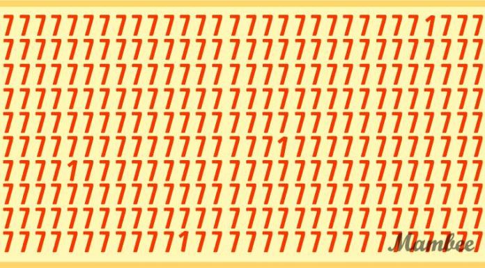 Pode demorar um pouco para encontrar a quantidade de 1s escondida entre os 7s. Vamos lá!