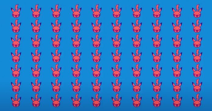 Desafio visual : Existem 100 Pikachus, mas um deles é diferente. Você pode encontrá-lo?