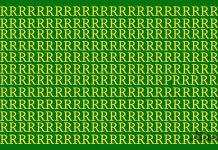 Há uma letra P escondida entre os Rs, você consegue identificá-la facilmente?