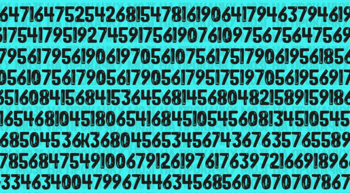 Teste de atenção plena: Encontre 3 letras entre centenas de números.