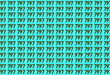 Teste de atenção: Encontre os números diferentes de 797.