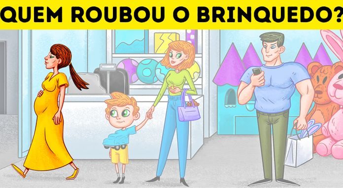 Hora do quebra-cabeça: Sherlock Holmes levaria menos de um minuto para descobrir quem é o ladrão nessa foto. Pista: a criança não é o meliante.