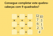 Enigma: você tem astúcia para completar este quebra-cabeça de nove quadrados?