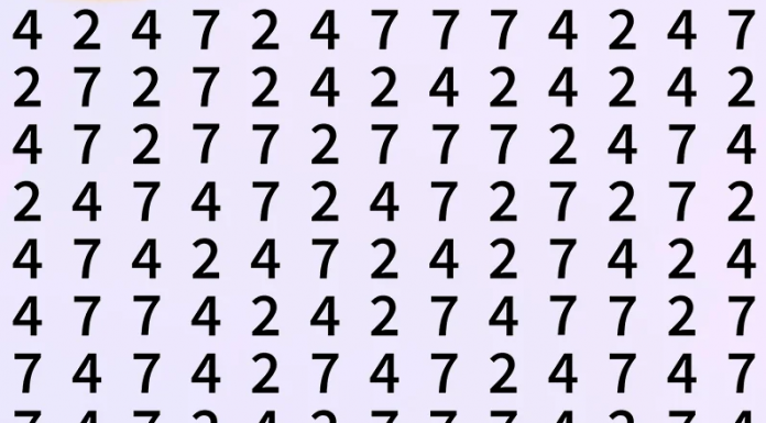 Tarefa fácil: Encontre os números 777 em menos de 40 segundos!