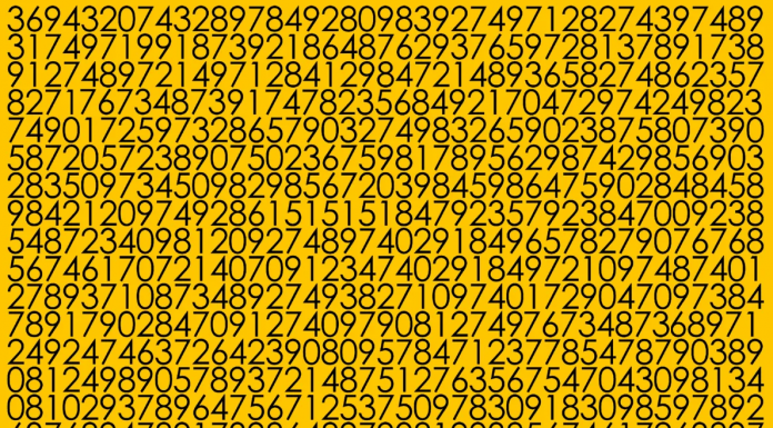 Um grande número de dígitos: encontre alguns 721 em menos de 30 segundos! 🕐És capaz?