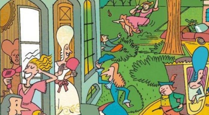 Desafio visual: encontre todos os objetos que não correspondem ao “tempo” do desenho.