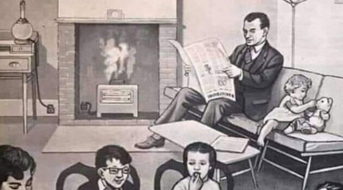 Desafio visual: encontre os 12 erros neste desenho de uma família jantando.