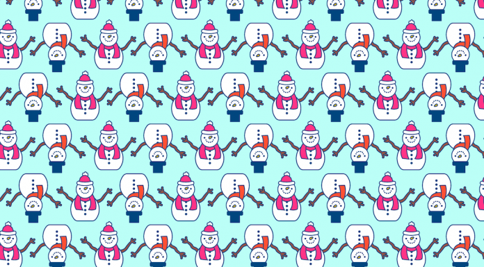 Desafio visual: Encontre 3 bonecos de neve sem olhos.