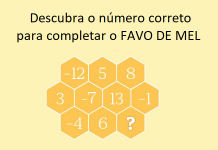 Enigma do favo de mel: qual número substitui o desconhecido?
