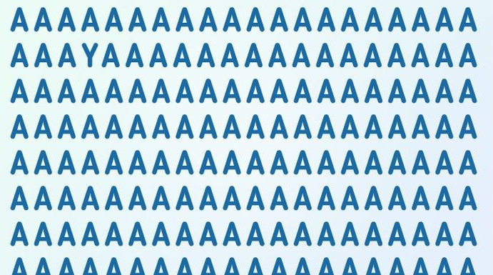 Aguce seu sentido visual: encontre uma letra ” ilustre” em 10 segundos.