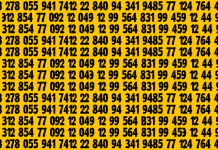 Desafio: Encontre uma letra camuflada entre os numerais em 10s!