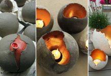 Bolas de concreto faça você mesmo para o jardim e a casa.