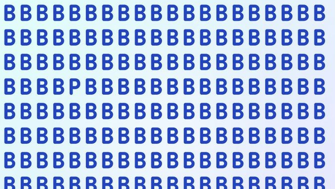 Apenas 1 em cada 30 pessoas com olhos afiados pode alcançar a letra intrusa.  E quanto a você?