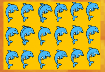 Quantos golfinhos estão na foto? Você pode encontrá-los em 40s ?