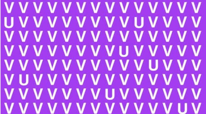 Teste de olho: Quantos U’s entre os V’s você consegue encontrar? Você tem 30s.