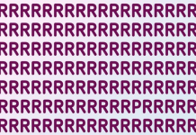 Desafio divertido para seu cérebro e olhos: Você consegue achar a letra “intrometida” entre as letras “R’s”?