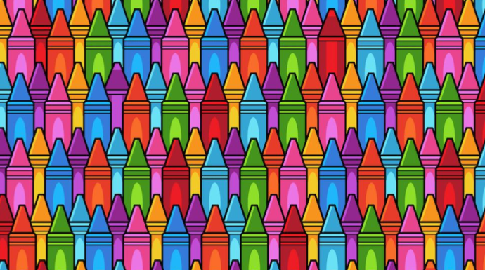 Desafio: procure os 3 lápis de madeira entre os lápis de cera. Você tem apenas 5 segundos!