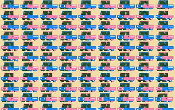 Você consegue encontrar os caminhões sem faróis na imagem? Apenas 10% superaram este desafio viral.