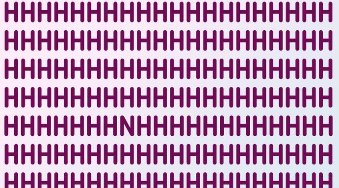 Teste: em menos de 5 segundos, encontre a letra ou número diferente. São 10 testes!