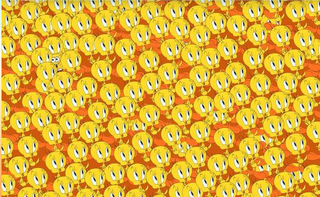 Em 10 segundos: encontre Bob Esponja no Mar de Piu-Piu neste quebra-cabeça visual.